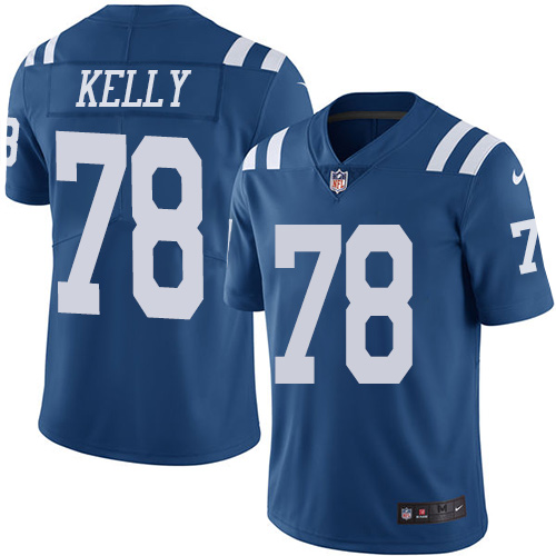 Indianapolis Colts #78 Limited Ryan Kelly Royal Blue Nike NFL Men Rush Vapor Untouchable jersey